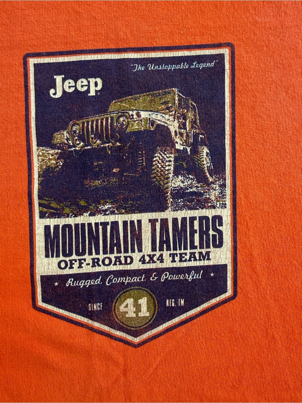 Jeep Orange Logo Crewneck Tee